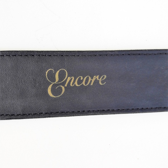 Encore Leather Belt Croc Embossed Black Double Stay USA XXL - Picture 3 of 5